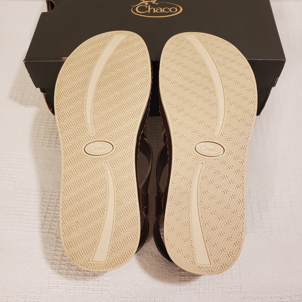 CHACO WAYFARER LEATHER SANDALS W/ COMFORT  FOOTBED - Picture 5 of 5